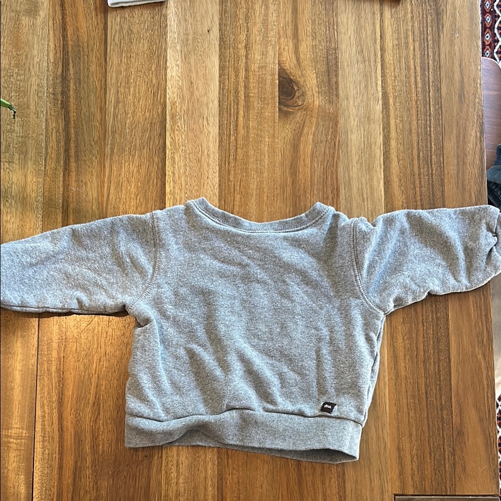 Tea Collection Gray Bunny Print Sweatshirt - Picture 3 of 4